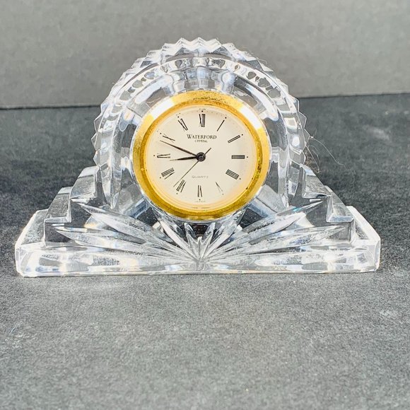 Waterford Accents Waterford Crystal Mantle Clock Marked Ireland